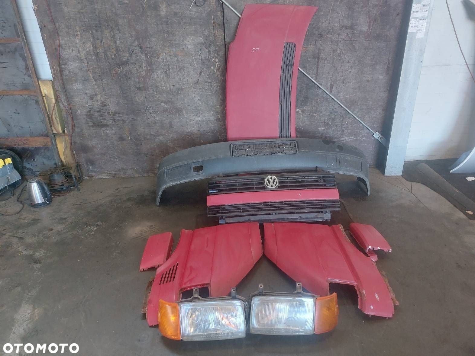 KOMPLETNY PRZÓD MASKA ZDERZAK LAMPA BŁOTNIK VOLKSWAGEN TRANSPORTER T4 - 1