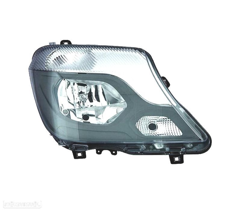 FAROL DIREITO MERCEDES SPRINTER 13-18 FUNDO CINZENTO - 1