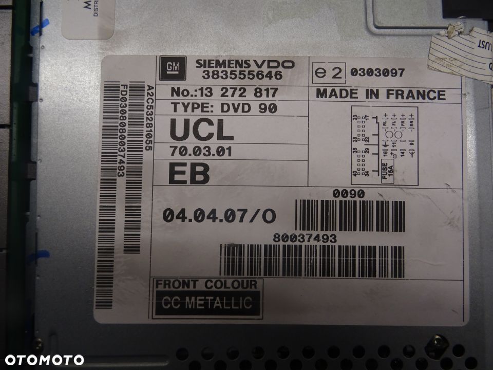 OPEL VECTRA C LIFT RADIO NAVI 90 13272817 - 3
