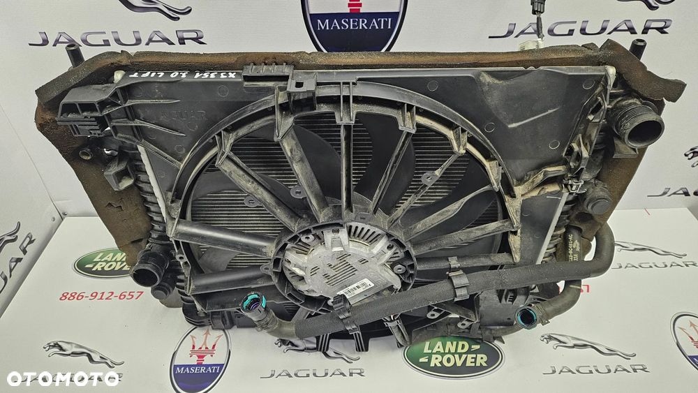 Jaguar XJ 351 LIFT 2015-2019 3.0 SC 340 KM 306PS Komplet chłodnic Chłodnica wody Klimatyzacji Wentylator Pompka wody - 12