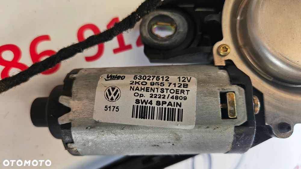 VW Caddy 2K III 2003- Silniczek wycieraczki klapy bagażnika z wycieraczką Silniczek wycieraczki tył z ramieniem 2K0955712B - 5