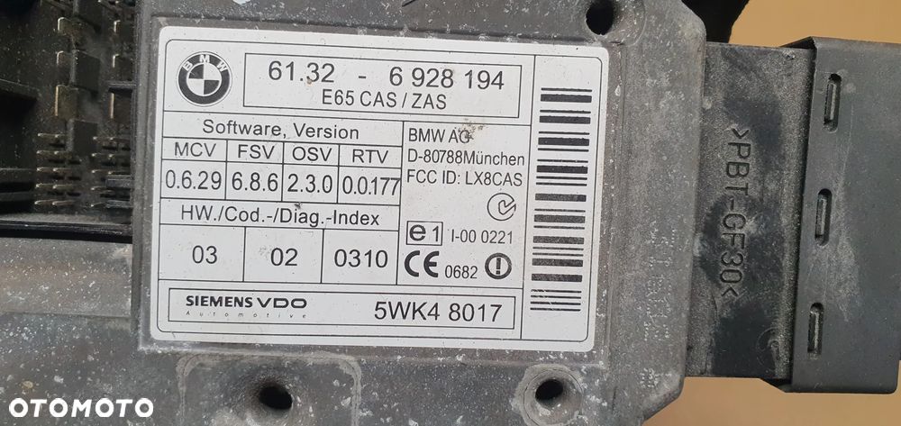 Stacyjka gniazdo czytnik pilota BMW 7 E65 6928194 - 6