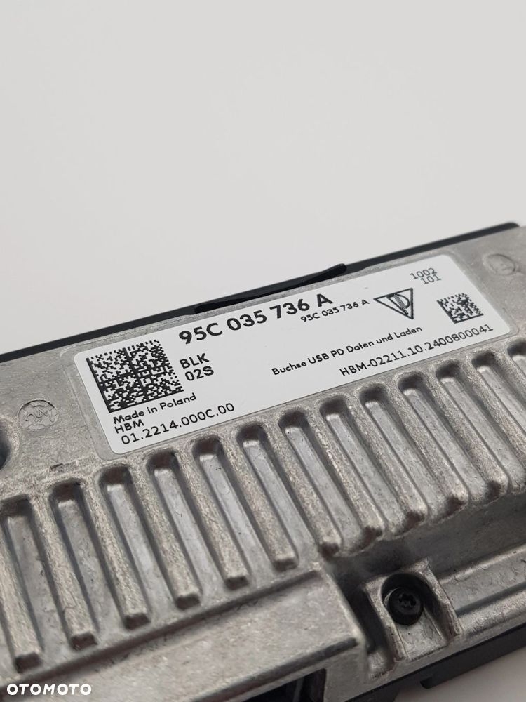 NOWE ORYGINALNE GNIAZDO ŁADOWANIA USB-C KONSOLI ŚRODKOWEJ PORSCHE 95C035736A - 5