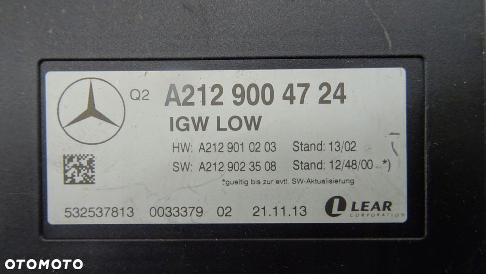 mercedes w212 e klasa moduł świateł led a2129004724 nr m652 - 3