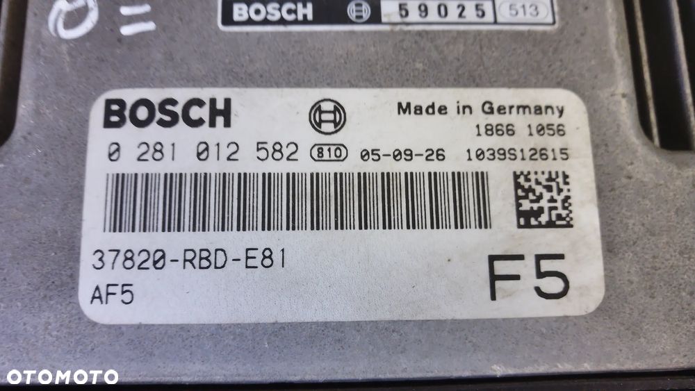 Honda Accord VII 2.2 D Komputer Sterownik Silnika  37820-rbd-e81 - 3