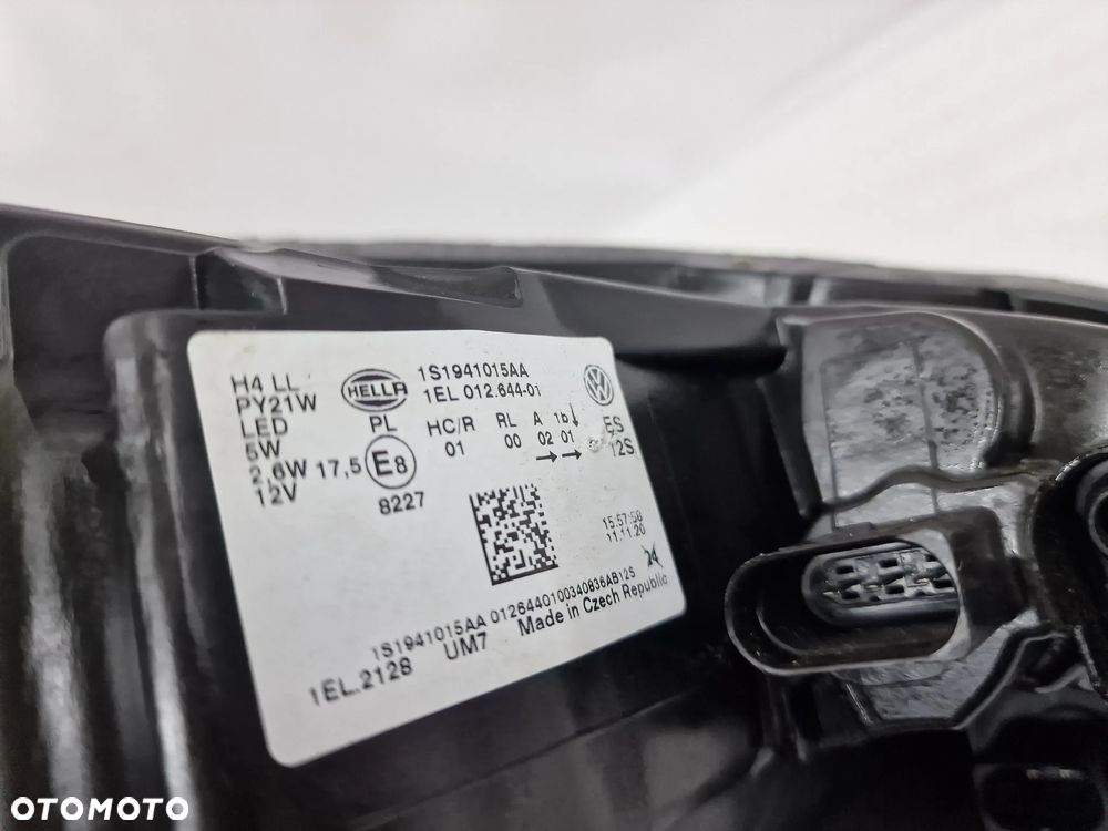 VW UP / SEAT MI LIFT 17- LEWA LAMPA PRZEDNIA PRZÓD LED , NR 1S1941015AA , NR AUKCJI LA176 - 15