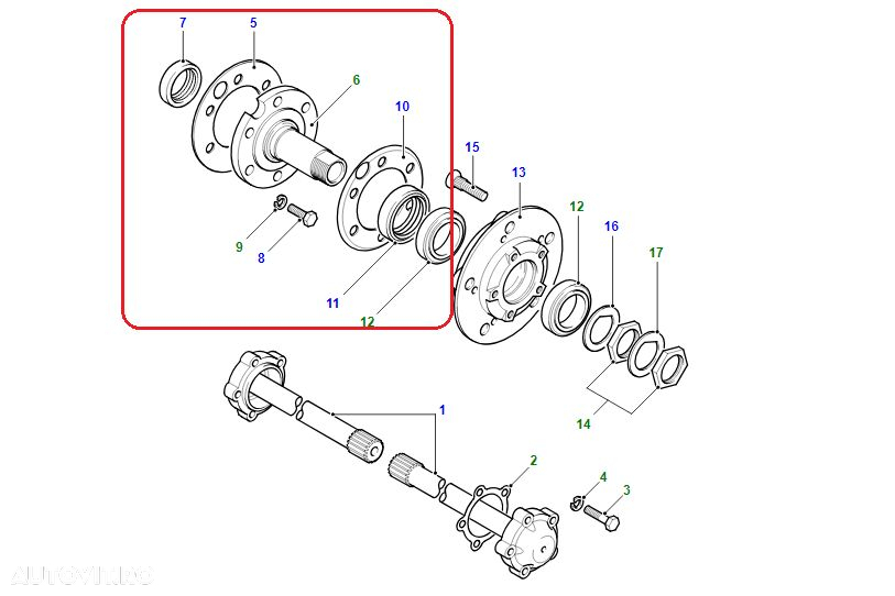 Kit reparatie butuc DA3197 spate stanga /dreapta Discovery 1 1 1989 - 1998 - 2