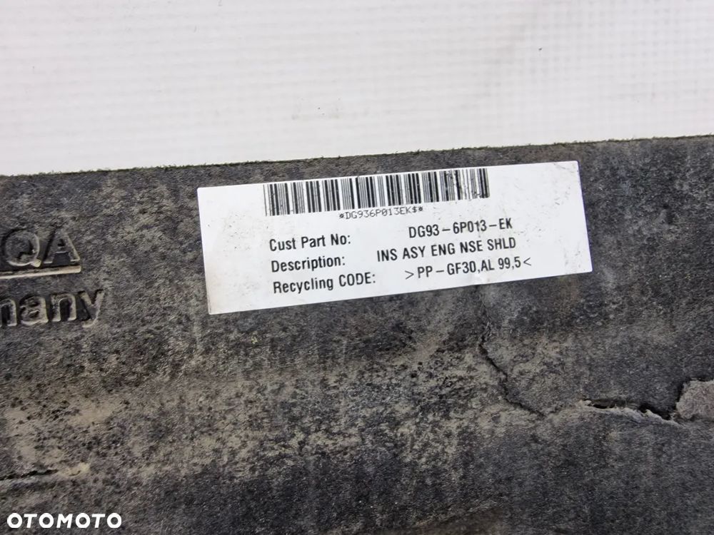 FORD MONDEO MK5 / FORD FUSION II OSŁONA POD SILNIK , NR DG936P013EK , NR AUKCJI OSŁ483 - 19