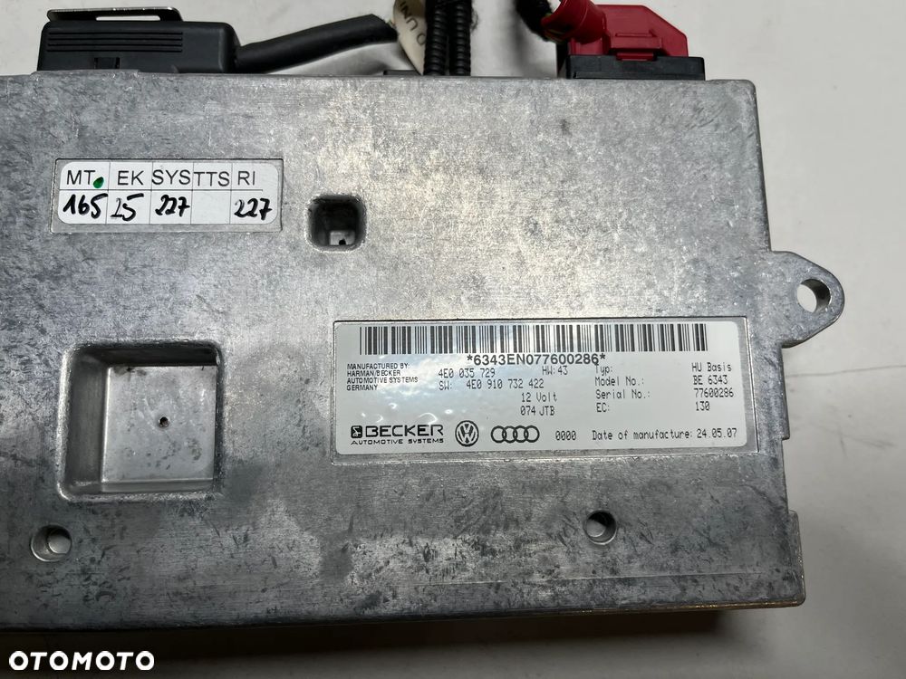 STEROWNIK MODUŁ MMI AUDI 4E0035729  4E0910732 A8 D3 - 2