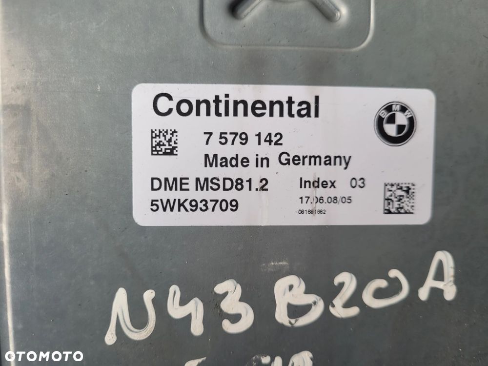 ZESTAW STARTOWY BMW E92 N43B20A 2.0B 7579142 - 3