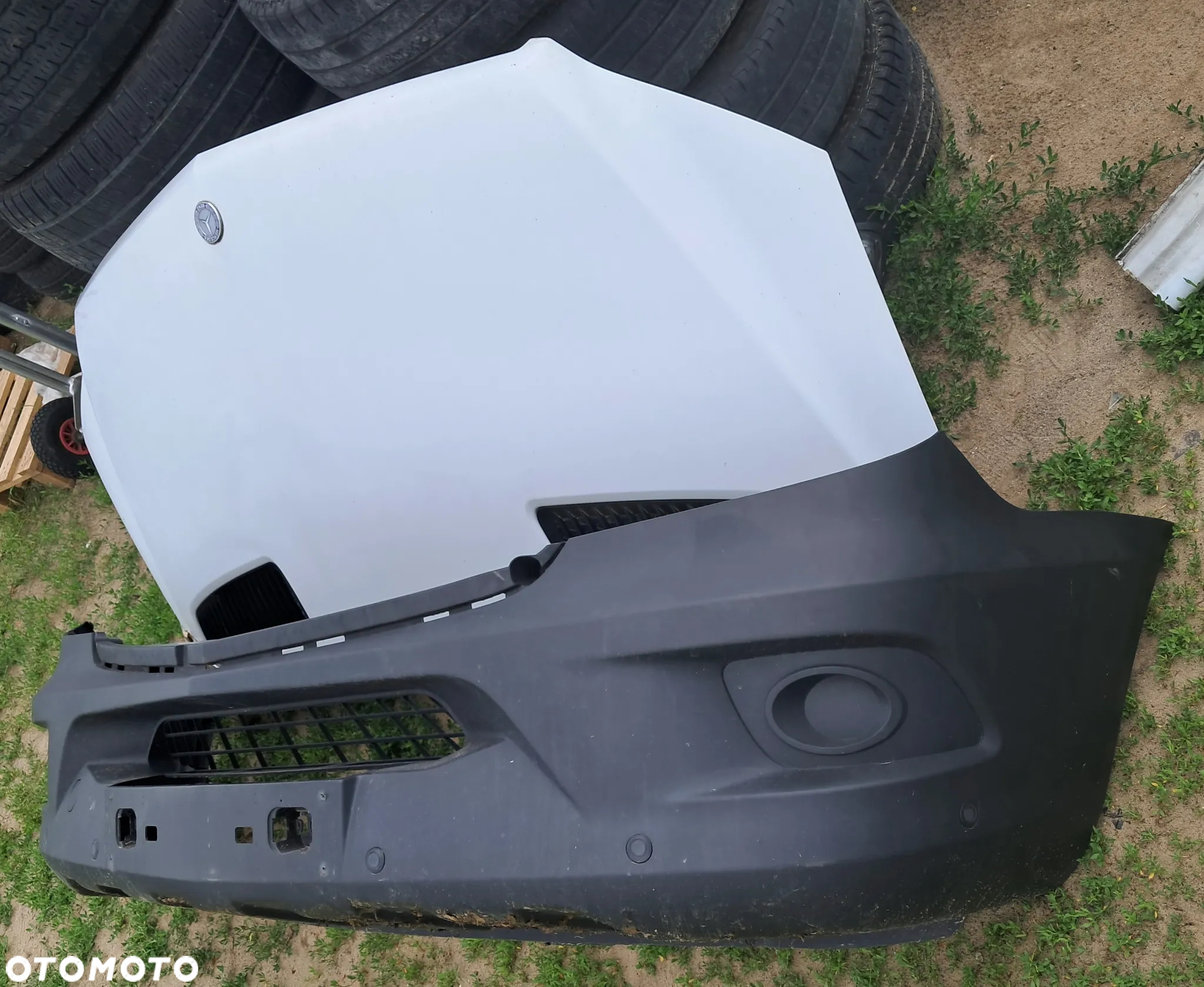 Kompletny Przód Biały Zderzak PDC Lampy Maska Błotniki Grill Pas itd.Mercedes Sprinter W906 Lift EUROPA - 3