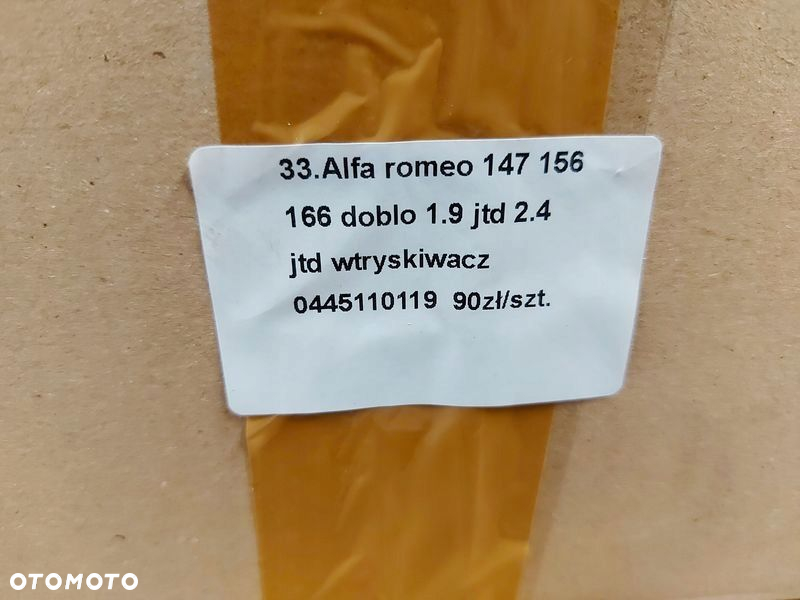 ALFA ROMEO 147 156 166 FIAT DOBLO 1.9 2.4 JTD WTRYSKIWACZ WTRYSK PALIWA - 7