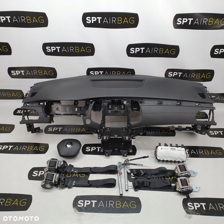 RENAULT TALISMAN DESKA ROZDZIELCZA KONSOLA KOKPIT PULPIT PODUSZKI AIRBAG AIR BAG PASY KIT SET - 1