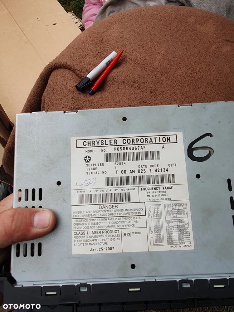 Radio Chrysler 300 Dodge Charger Magnum 5064067AF P05064067AF - 4