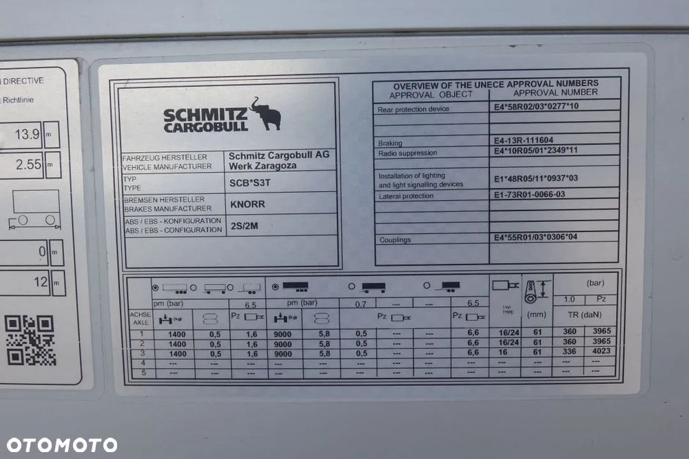 Schmitz Cargobull BURTO-FIRANKA / STANDARD / OSIE SCHMITZ / NOWE PLANDEKI / 2 OSIE PODNOSZONE / - 34