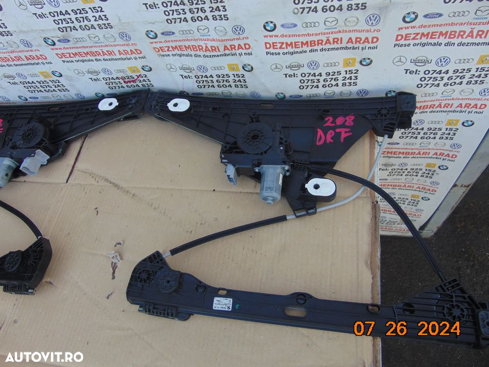 Macara geam Peugeot 208 dupa 2019 Opel Corsa F macarale fata spate stanga dreapta - 3