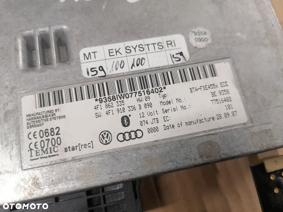 Moduł Sterownik Bluetooth Audi 4F1862335 4F1910336B - 2