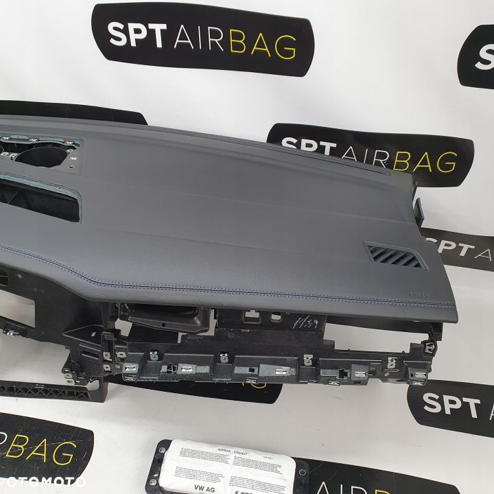 VW TOUAREG 3 III LIFT DESKA ROZDZIELCZA KONSOLA KOKPIT PULPIT PODUSZKI AIRBAG AIR BAG PASY KIT SET - 4