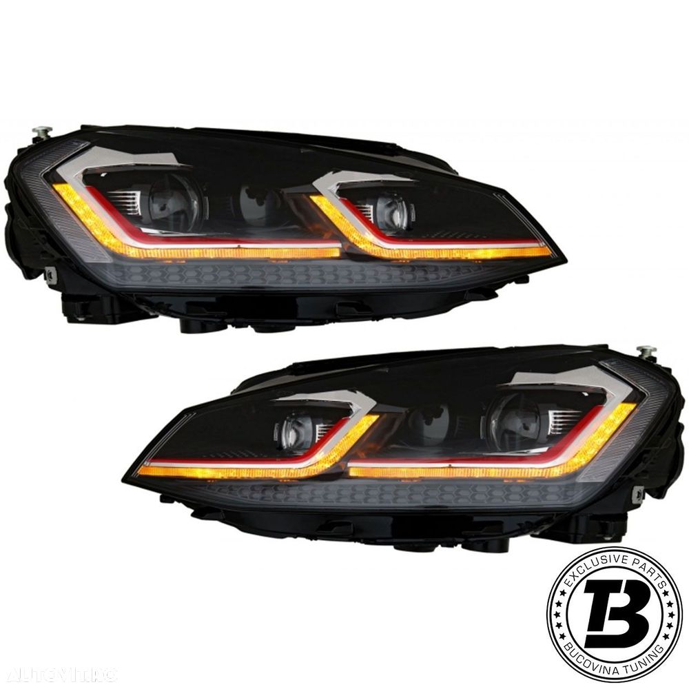 Faruri LED compatibile cu VW Golf 7 VII G7.5 Design - 1