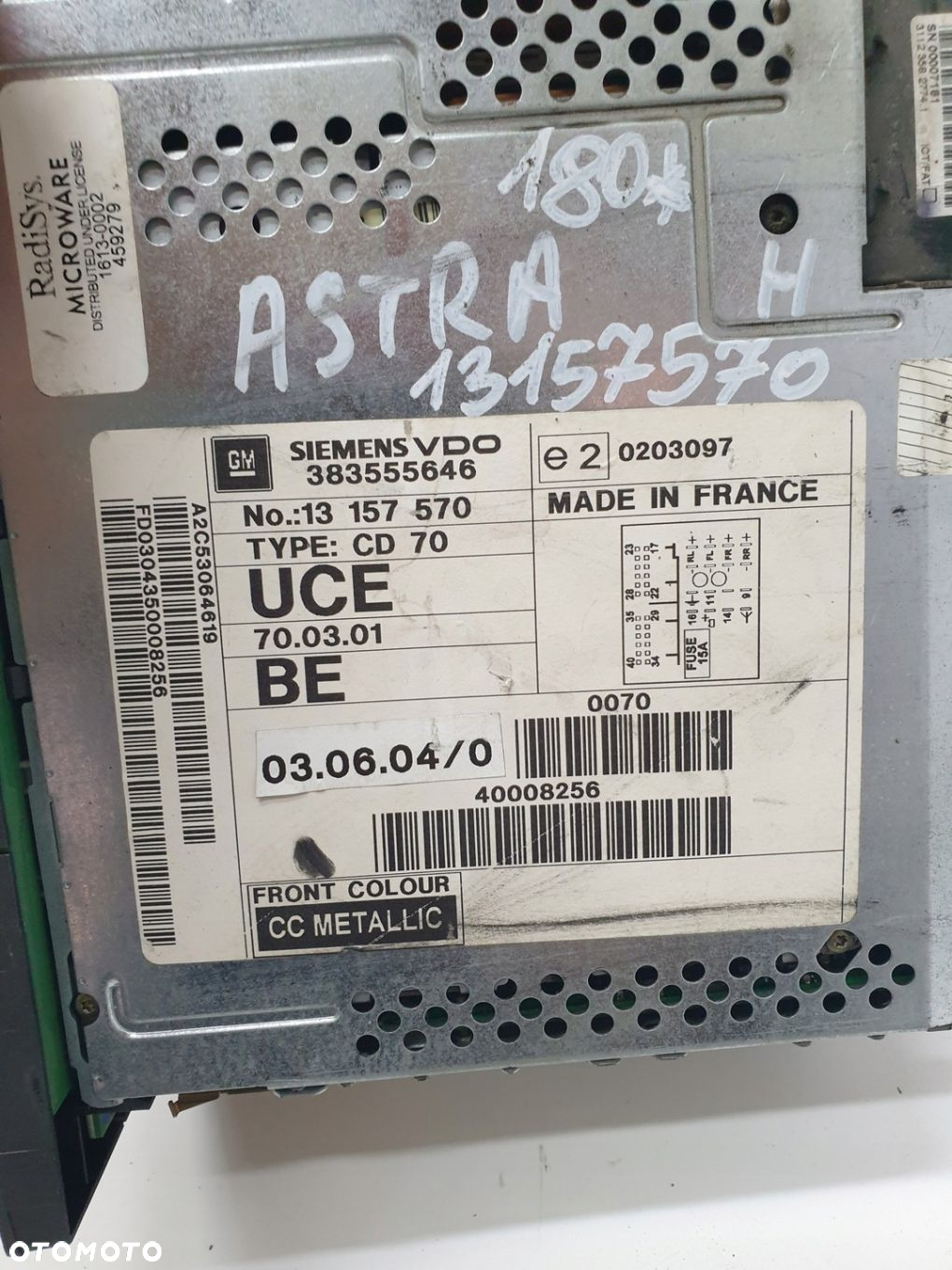 RADIO CD 70 NAVI OPEL ASTRA H 13157570 - 5