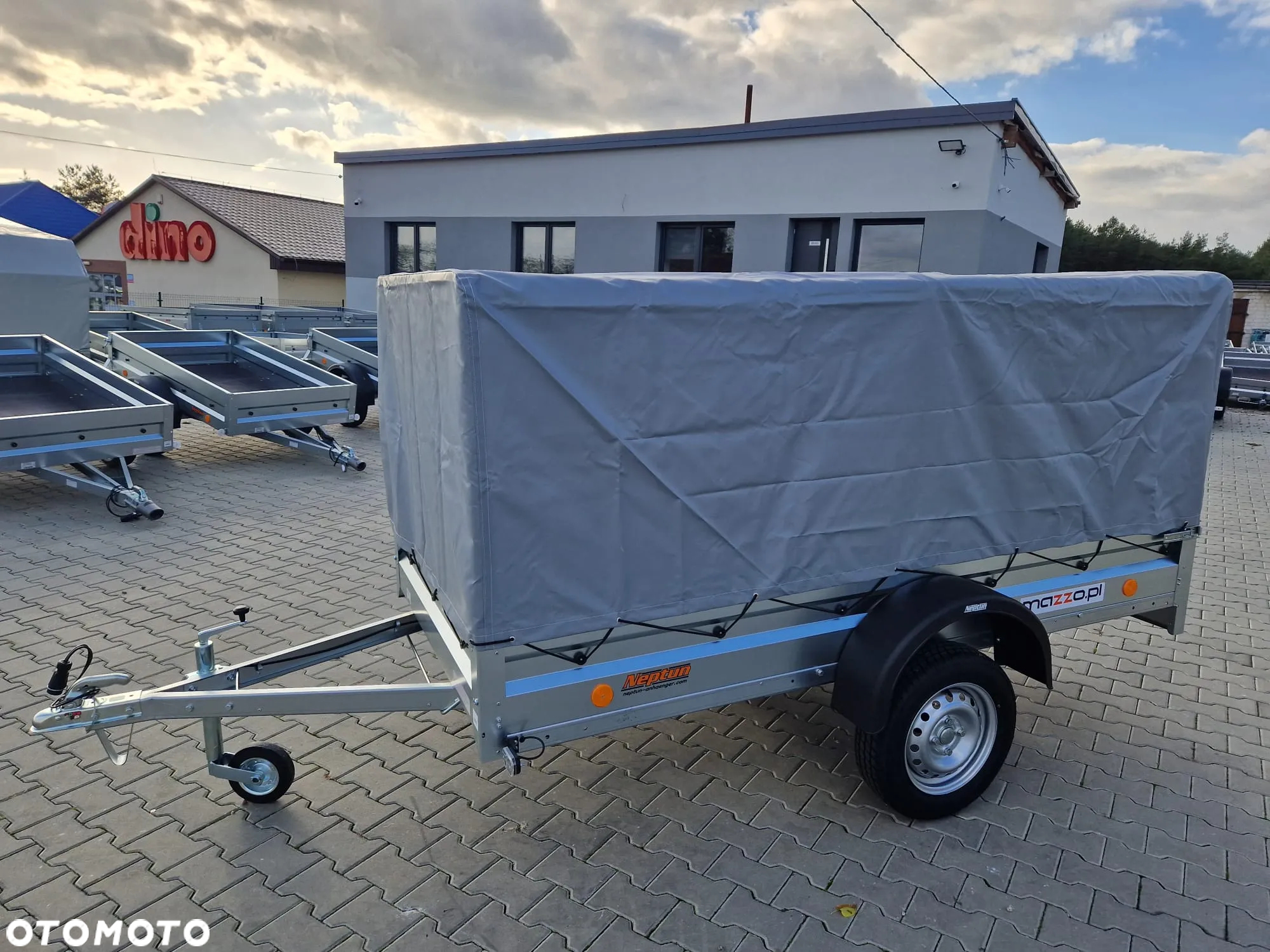 Neptun Neptun DOSTAWA Przyczepka 263x129x110cm N7-263 ptw PROMOCJA! Lekka przyczepa jednoosiowa ze stelażem i plandeką GN114 - 7