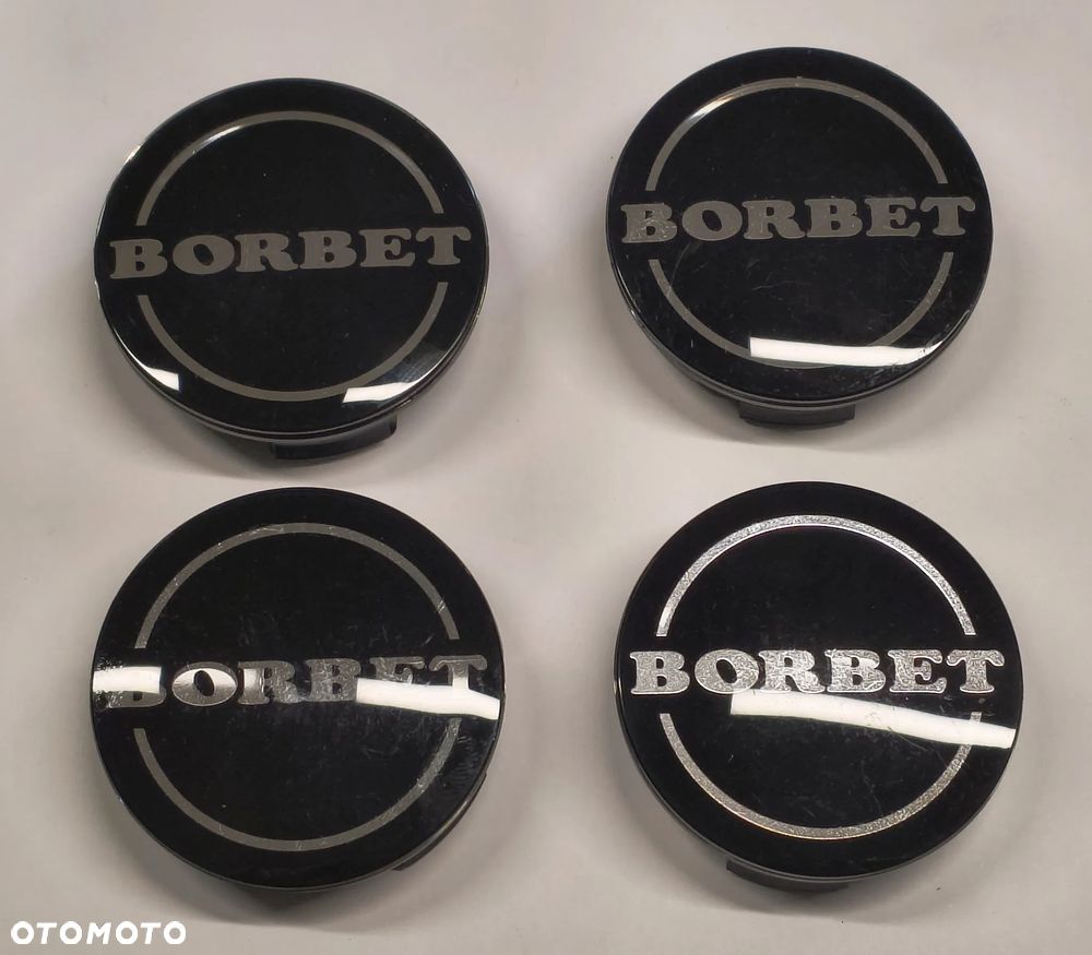 BORBET 56mm Dekielki Emblematy Znaczki Czarne 74404 zaślepki do alufelg - 3