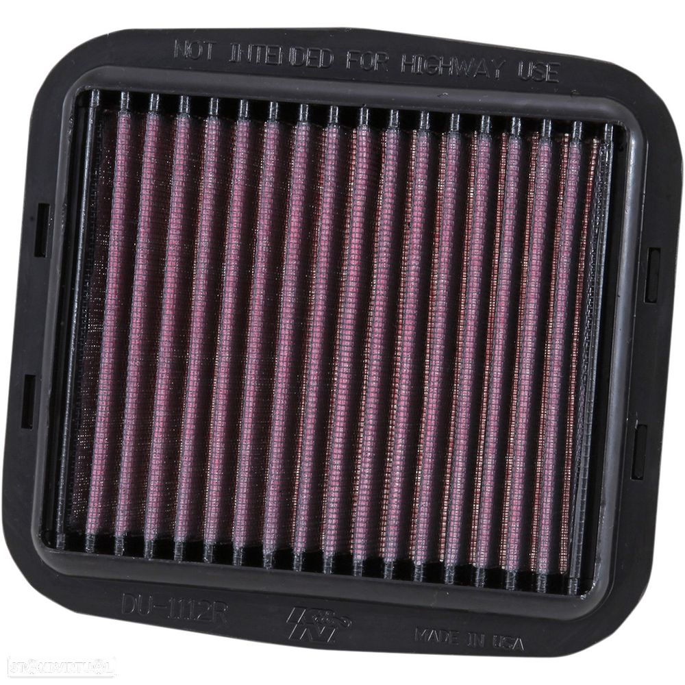 filtro de ar desportivo k&n ducati du-1112r - 1