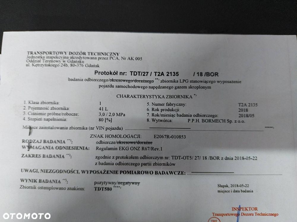 BUTLA GAZOWA LPG 41L 2028R W KOŁO PAPIER + ZAWÓR - 5