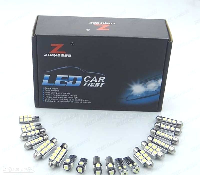 KIT COMPLETO DE 23 LÂMPADAS LED INTERIOR PARA MERCEDES E CLASE W212 SEDAN COUPE CONVERTIBLE 09-15 - 2