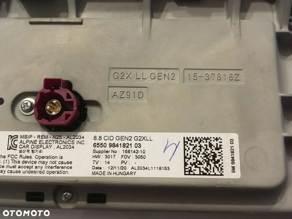 WYŚWIETLACZ MONITOR BMW 3 G20 G21 9841821 - 10