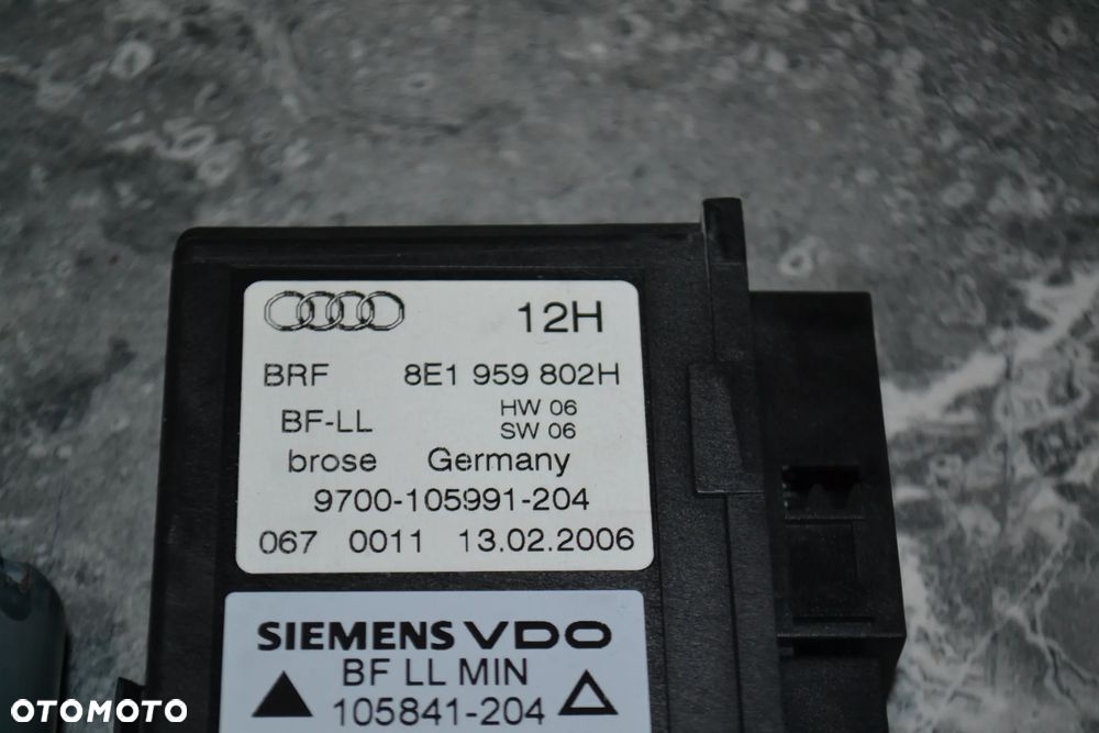 AUDI A4 B6 B7 SILNICZEK OPUSZCZANIA SZYBY PRAWY PRZÓD 8E1959802H - 2