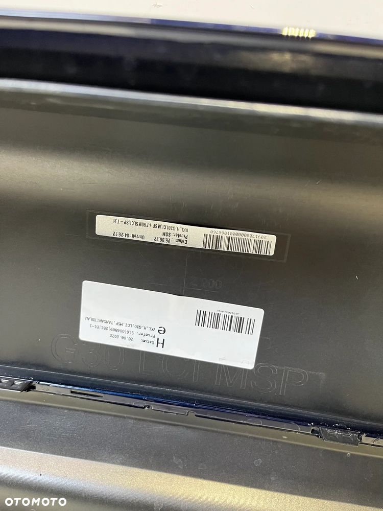 BMW 5 G31 | Zderzak dyfuzor spoiler tył tylny M-PAKIET 51128098694 - 6