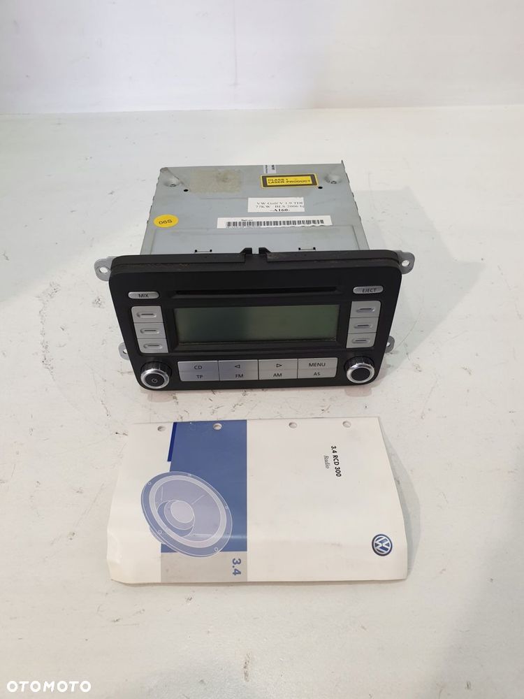 radioodtwarzacz mp3 rcd 300 1k0035186t golf v 1k 1.9tdi - 1