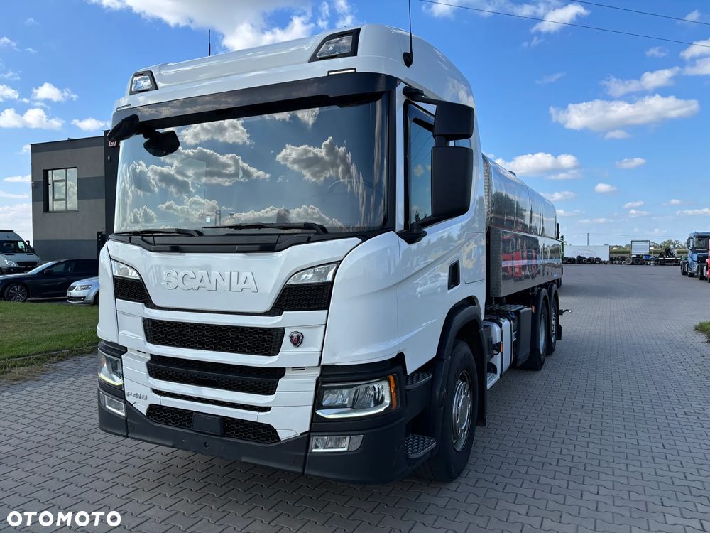 Scania P 410 6x2 ostatnia oś skrętna i podnoszona cysterna do odbioru mleka zabudowa MAGYAR - 3