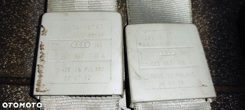 PASY BEZPIECZEŃSTWA NAPINACZE AUDI A4 B8  PRZEDNIE PRZÓD JASNE SWING 8K1857705 - 2