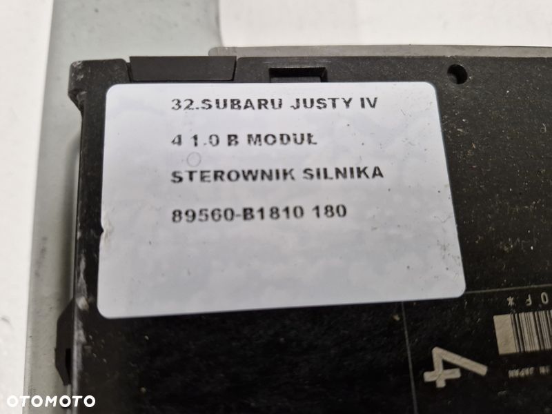 SUBARU JUSTY 4 IV 1.0 B MODUŁ STEROWNIK SILNIKA KOMPUTER ECU 89560-B1810 - 3
