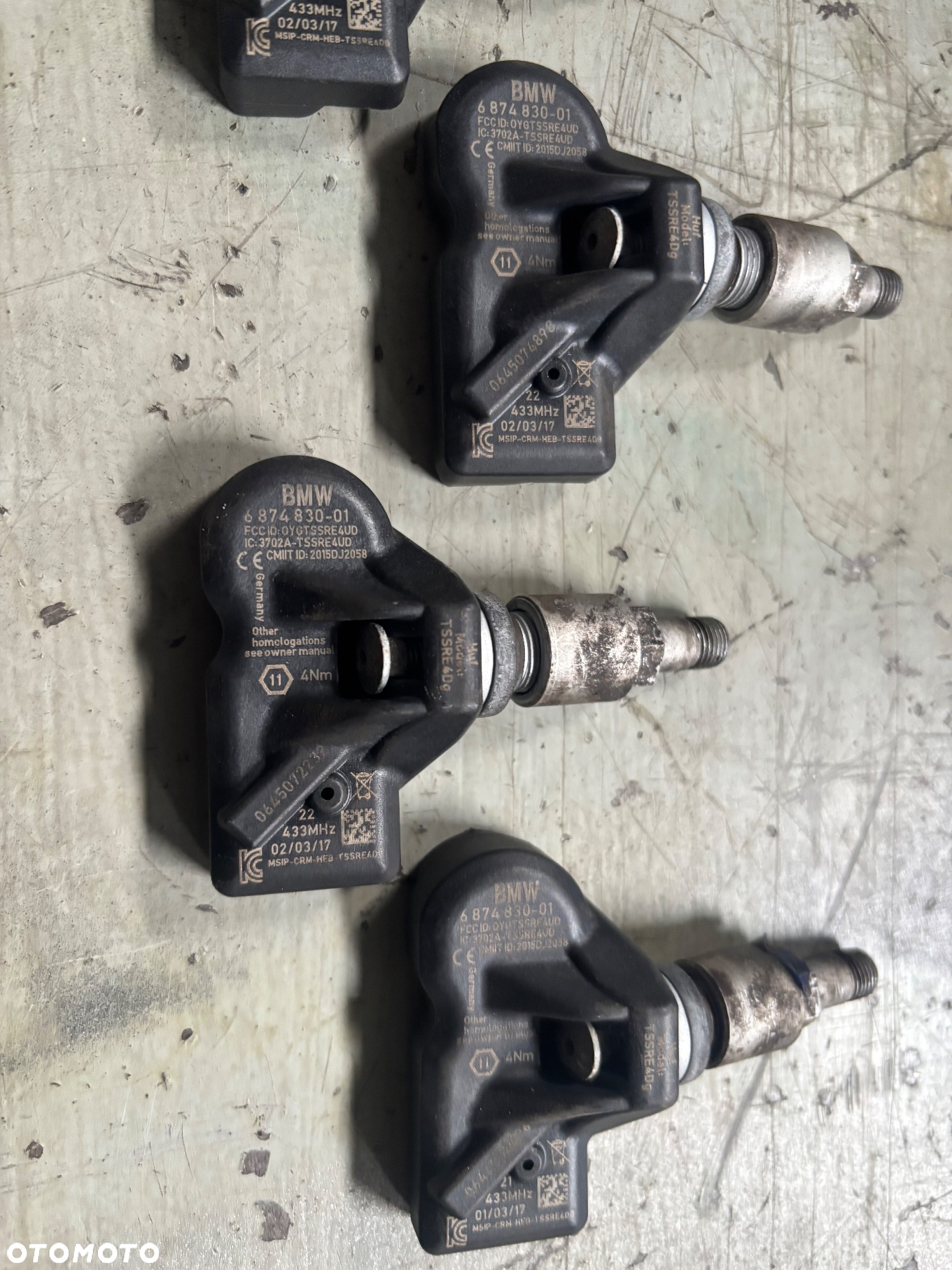BMW CZUJNIK CISNIENIA POWIETRZA TPMS 6874830 KOMPLET - 2