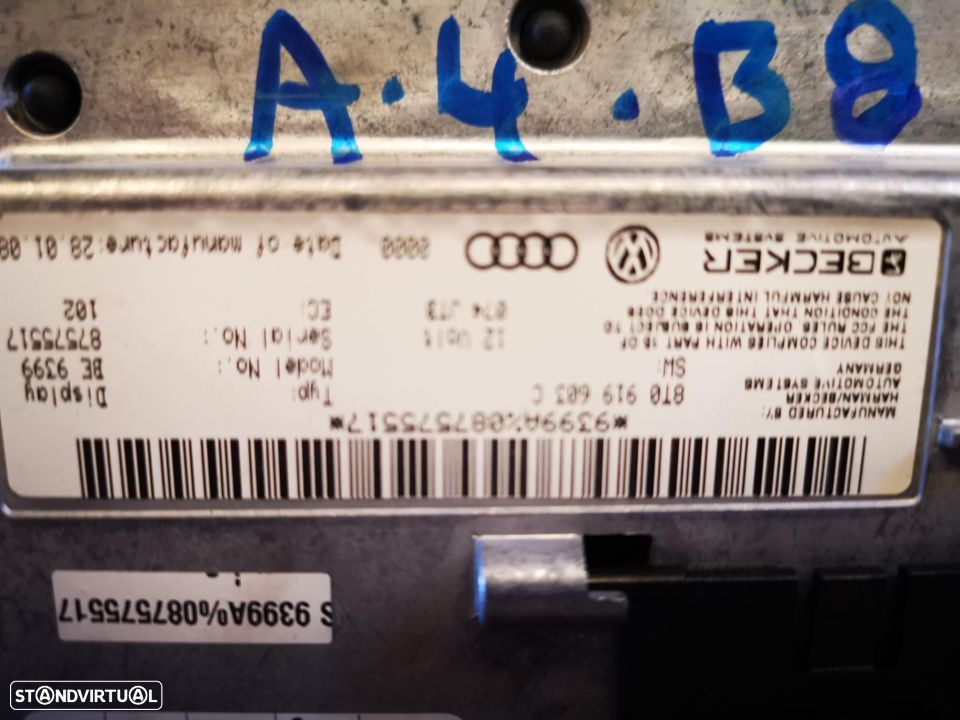 AUDI A4 B8 A5 ECRÃ LCD DISPLAY - R115 - 4