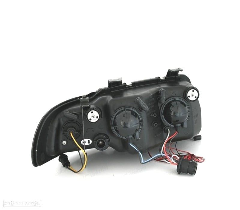 FARÓIS ANGEL EYES CCFL AUDI A4 95-98 FUNDO PRETO - 3