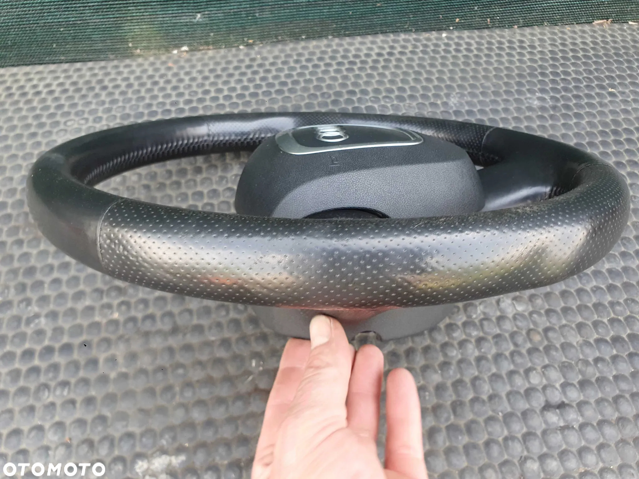 Kierownica Trzy 3 Ramienna Czarna Pikowana Skóra Air Bag Poduszka Wtyczka AUDI A4 B6 B7 - 17