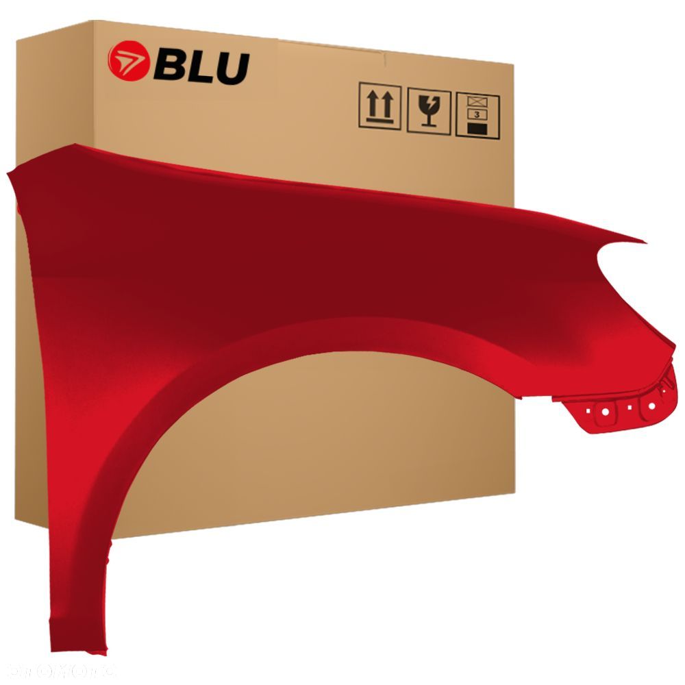 BLU Błotnik VOLKSWAGEN VW GOLF VI 6 KOMBI LY3D prawy przód czerwony 2008-2016 TornadoRot - 1