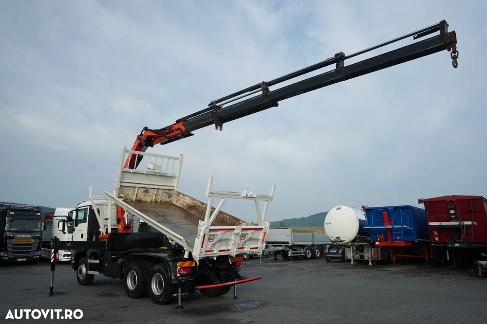 MAN TGS 26.440 / 6x4 / CAMION BASCULANTE / HIDROBID / BORDMATIC + PALFINGER PK 33002-EH / AUTOMAT / PILOT / EURO 5 - 5