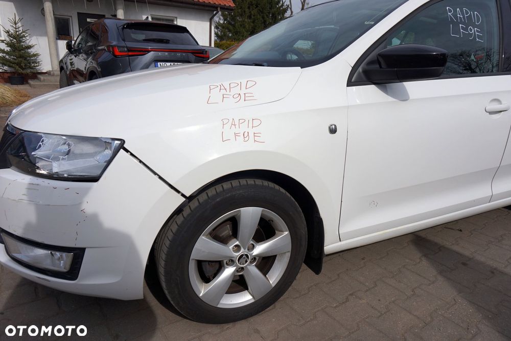 MASKA ZDERZAK BŁOTNIKI LAMPY RAPID NH3 LF9E  SKODA 2012-2019 BIAŁY PRZÓD KOMPLETNY - 10