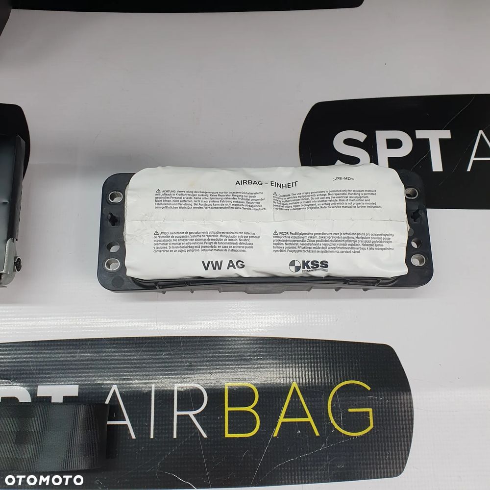 SEAT LEON 3 III 5F DESKA ROZDZIELCZA KONSOLA KOKPIT PULPIT PODUSZKI AIRBAG AIR BAG PASY KIT SET - 8