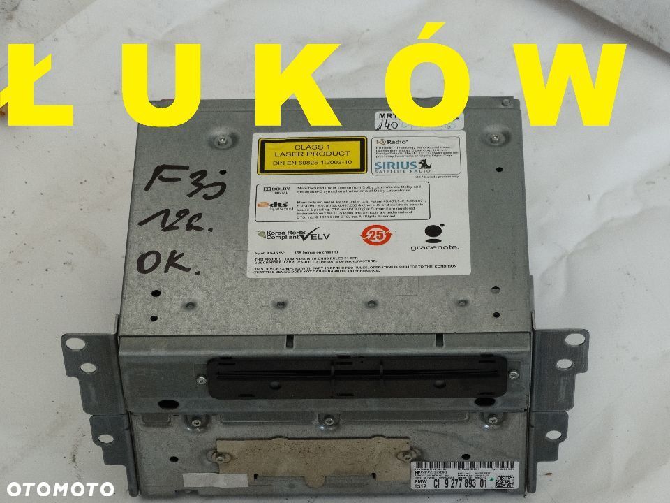 BMW F20 F30 Nawigacja Harman Becker Radio Czytnik CD 9277893 - 1