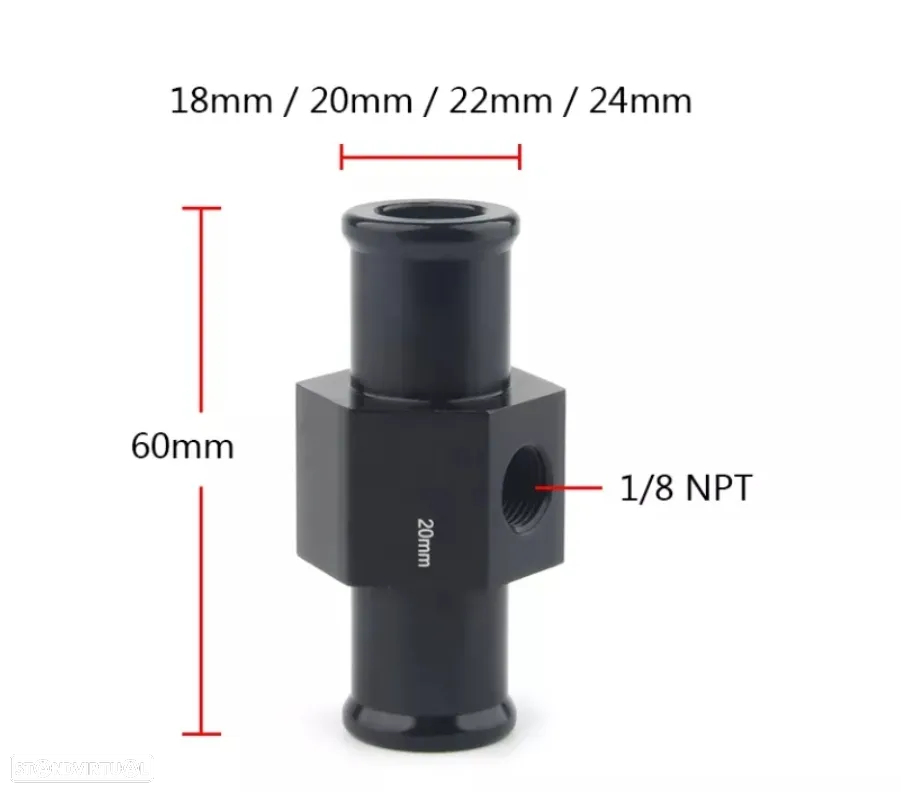 Adaptador sensor temperatura água - 16 / 18 / 20 / 22 / 24mm - 5