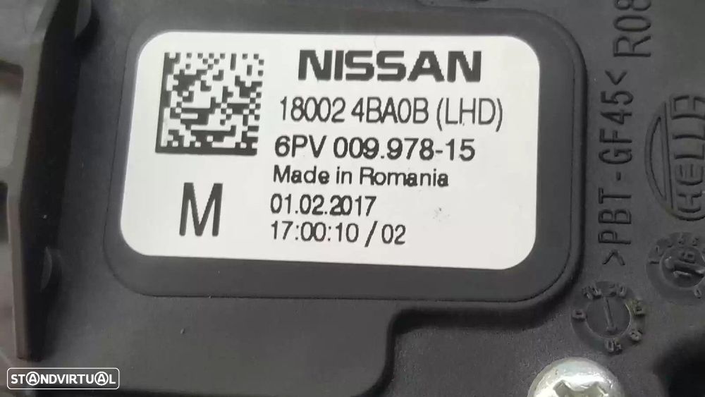 POTENCIOMETRO PEDAL NISSAN QASHQAI II TODO TERRENO, FECHADA 2017 -180024BA0B - 1