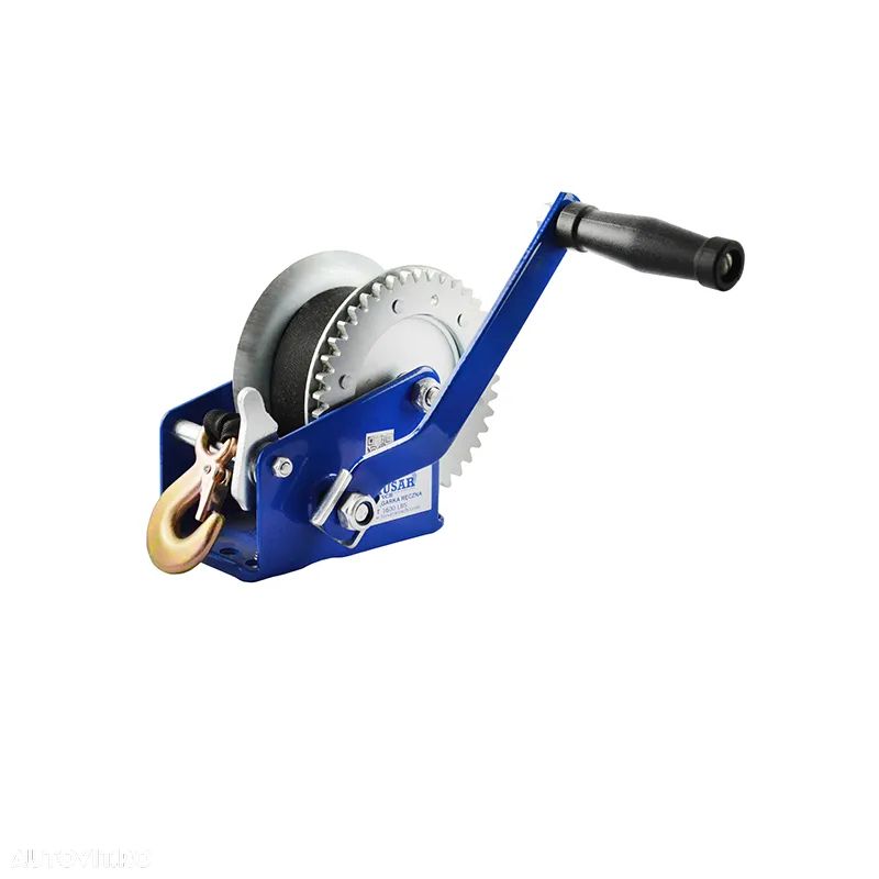 Troliu manual cablu otel sau chinga HUSAR WINCH 1600lbs(trage 725kg) - 2