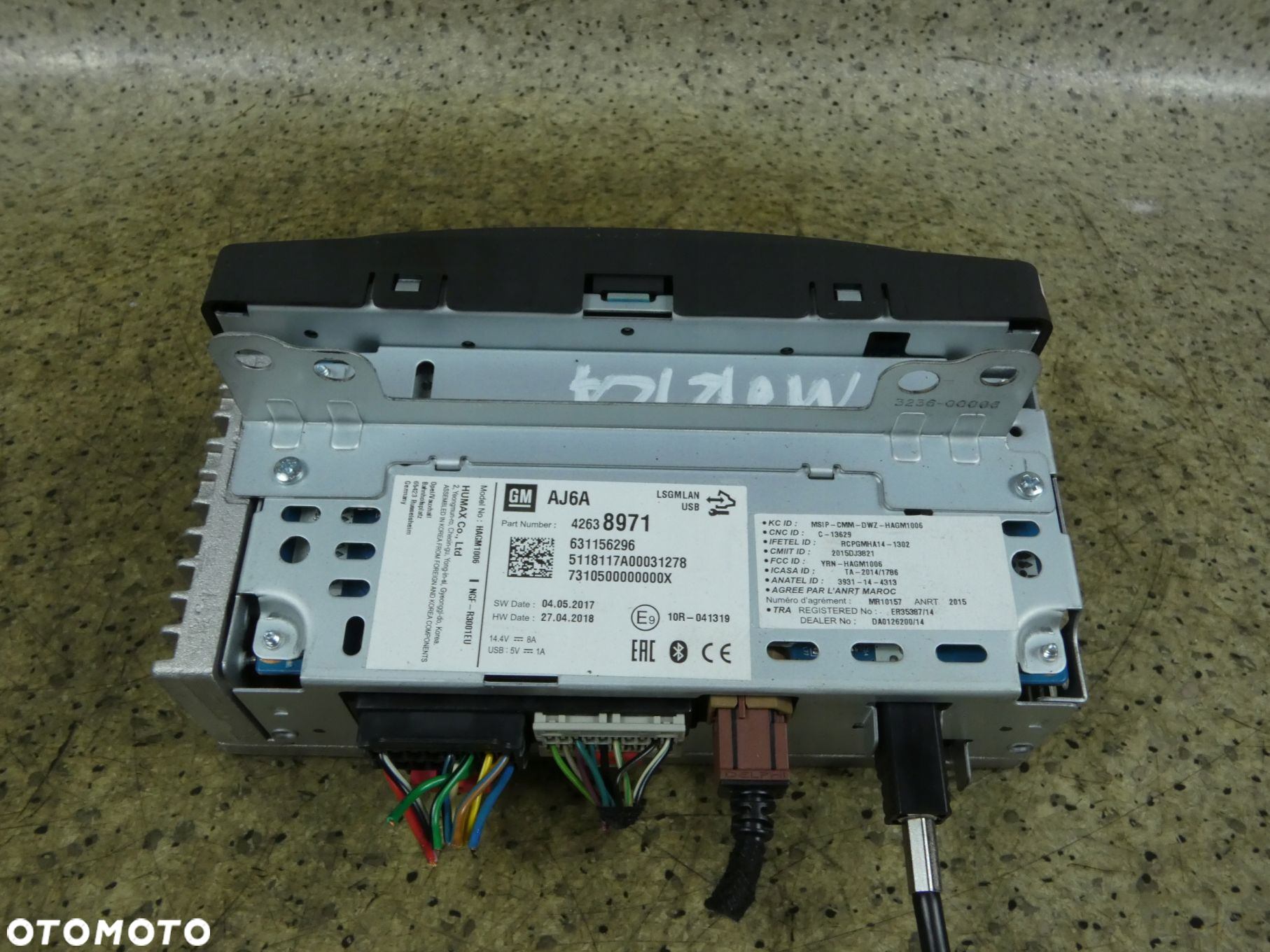 42638971 Oryginalne Radio Fabryczne Opel Mokka A 2012-2016 - 2