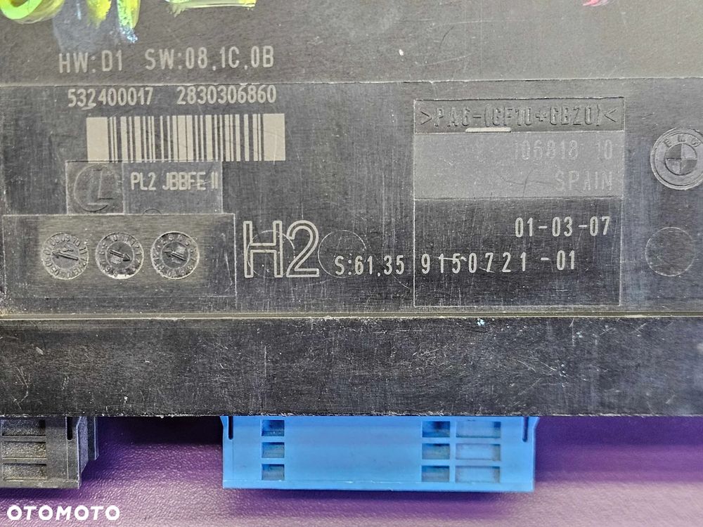 Moduł Sterownik 9150721 Komputer Komfortu BMW 1 3 E81 E87 E90 E91 Europa Lift LCI - 2